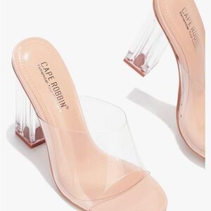 Cape Robbin Nude Clear Heels